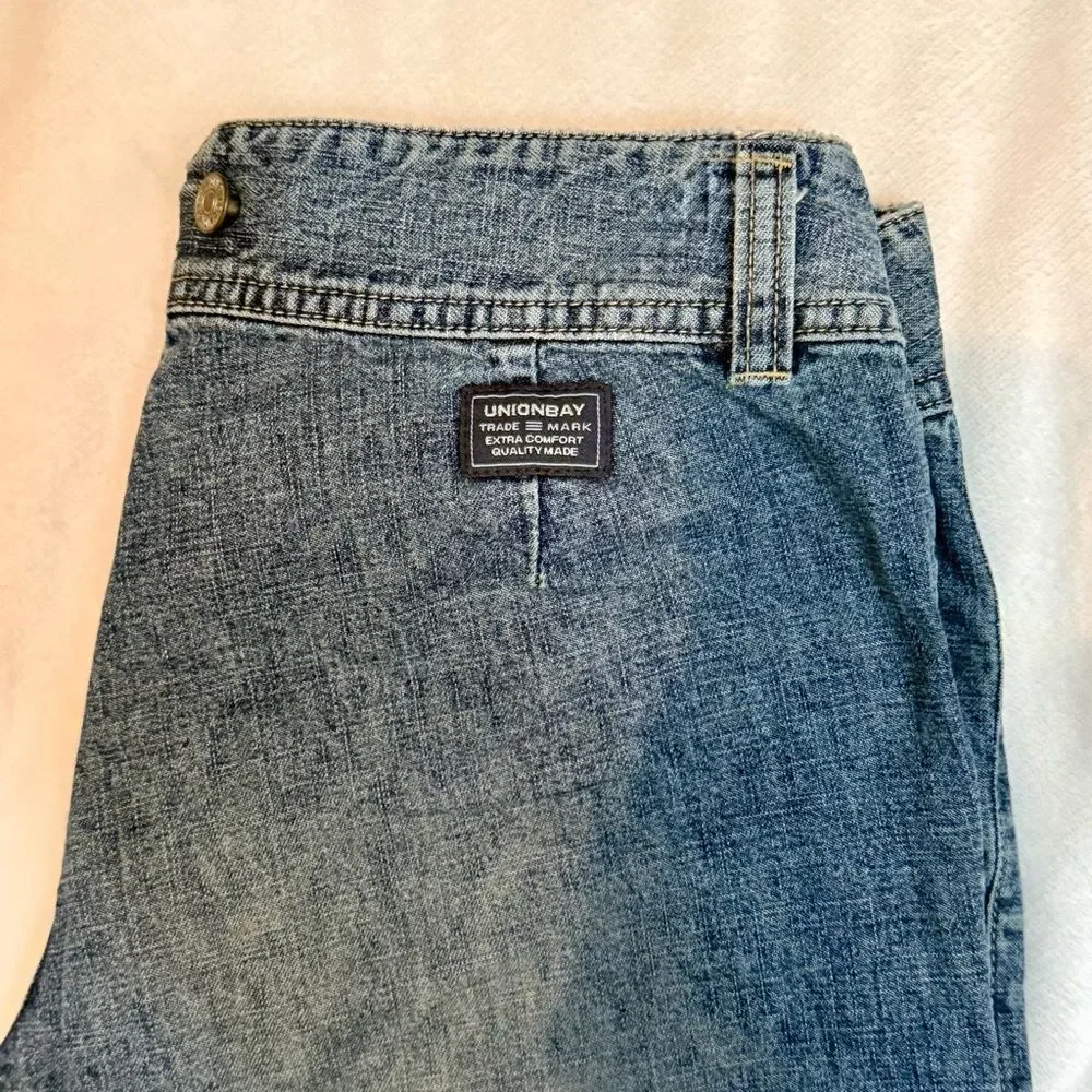 Vintage UNIONBAY Classic Blue Low-Rise Denim Wide Leg Jeans